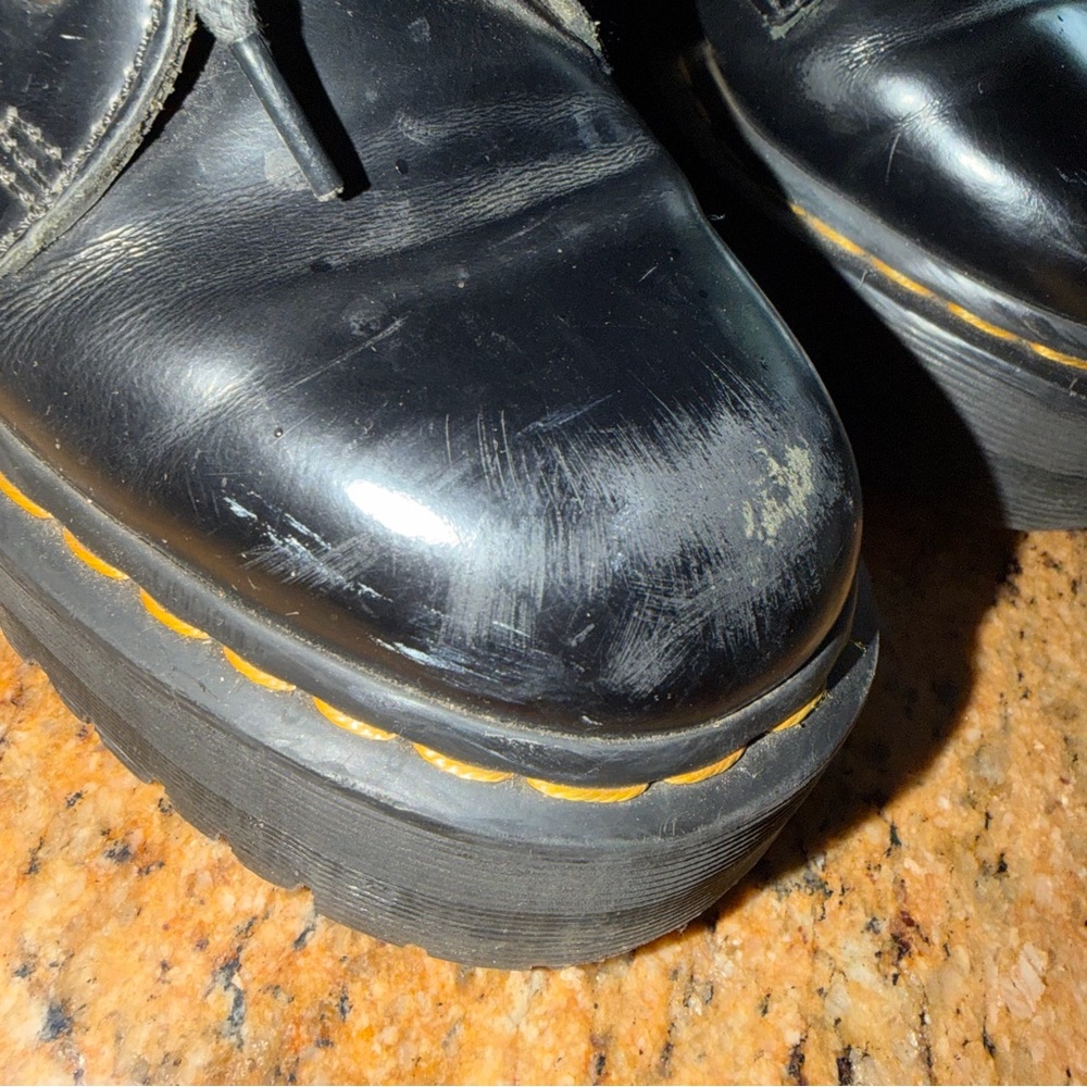 Dr. Martens Jadon Black Leather Boots Size 5 - Picture 4 of 8